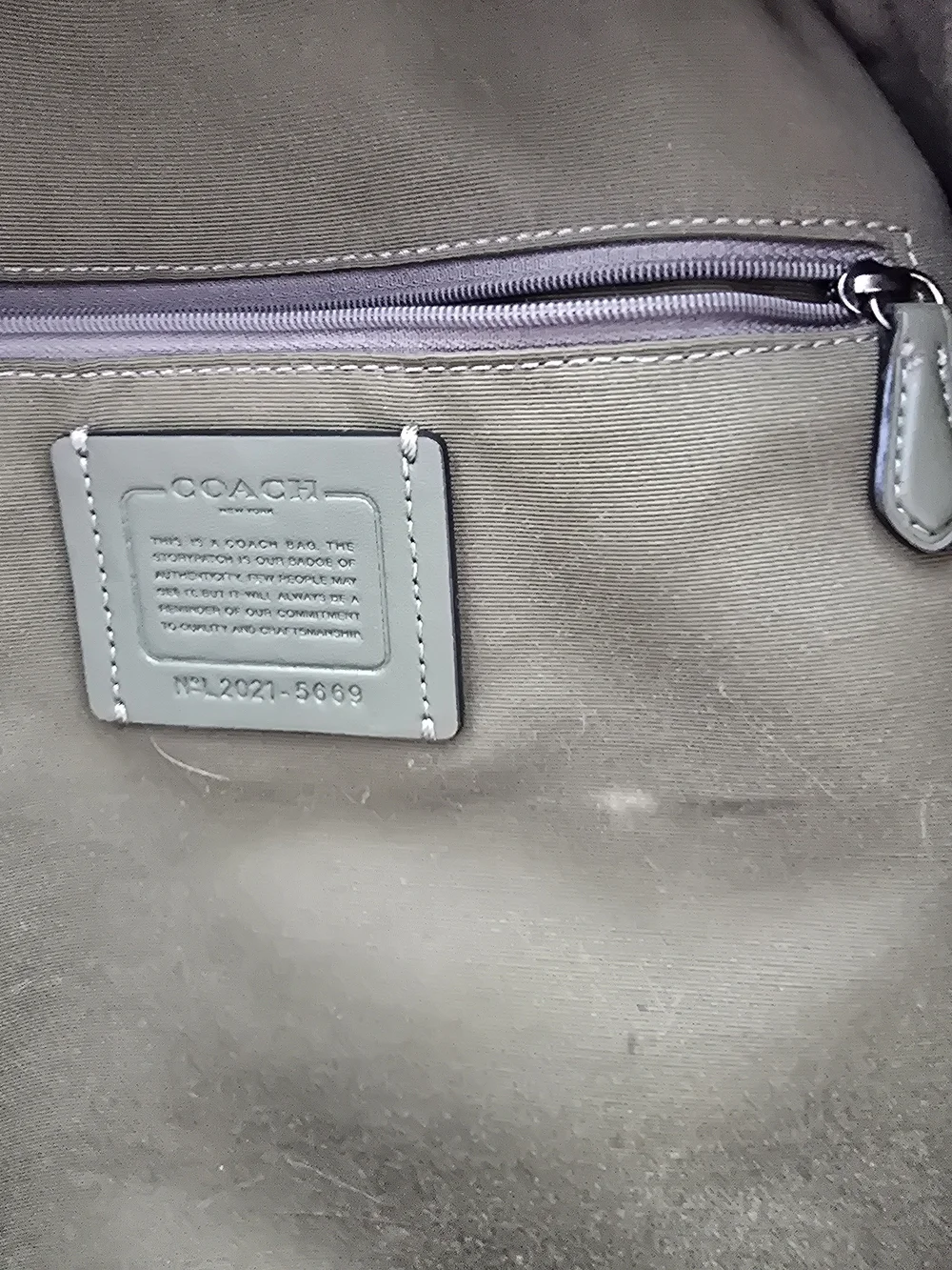 Coach Pebbled Leather Backpack in Olive Green